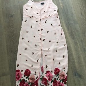 Pink and Rose button front sun dress